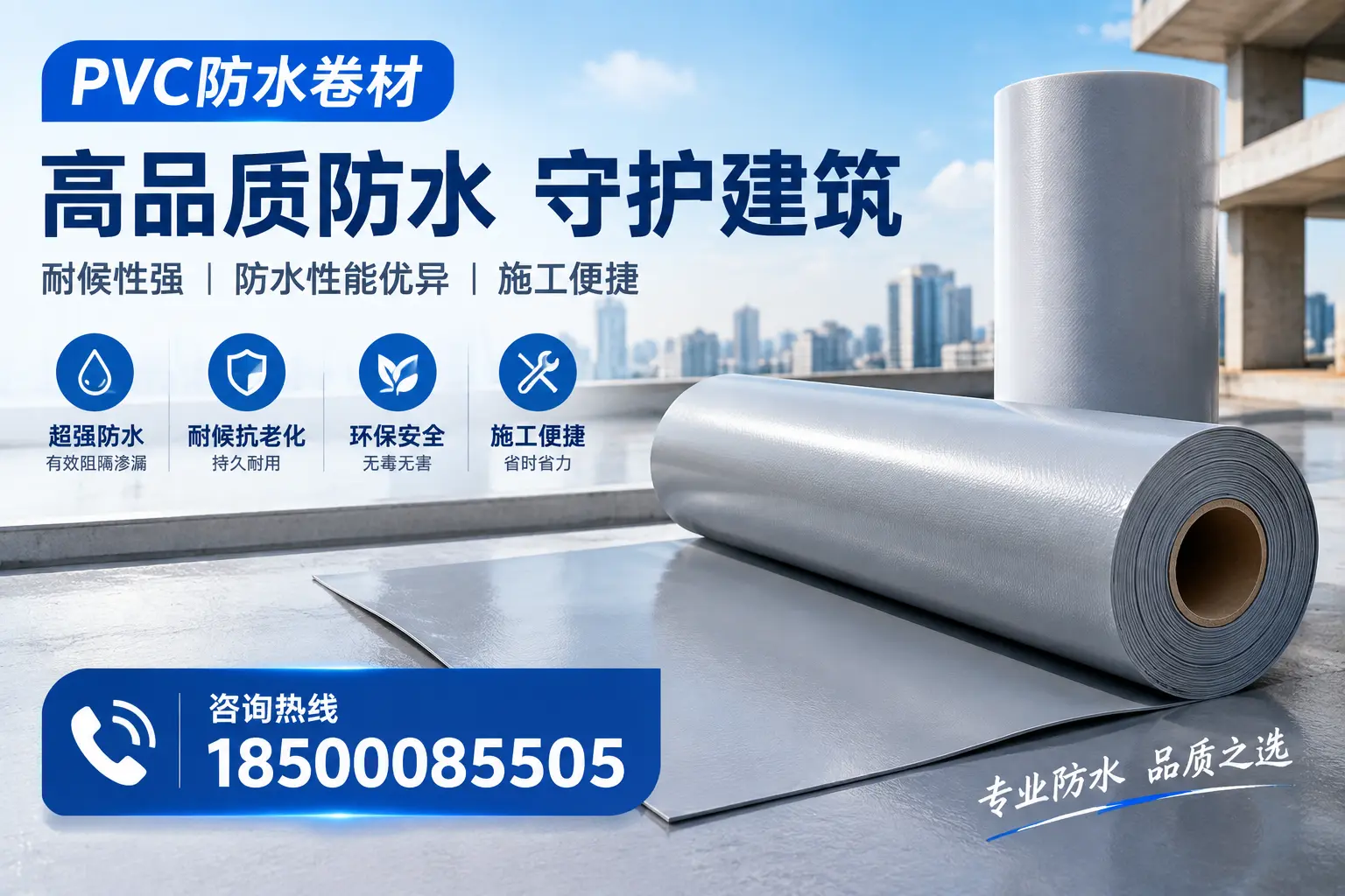 PVC防水卷材的防水效果评测，适合吴忠的科学依据